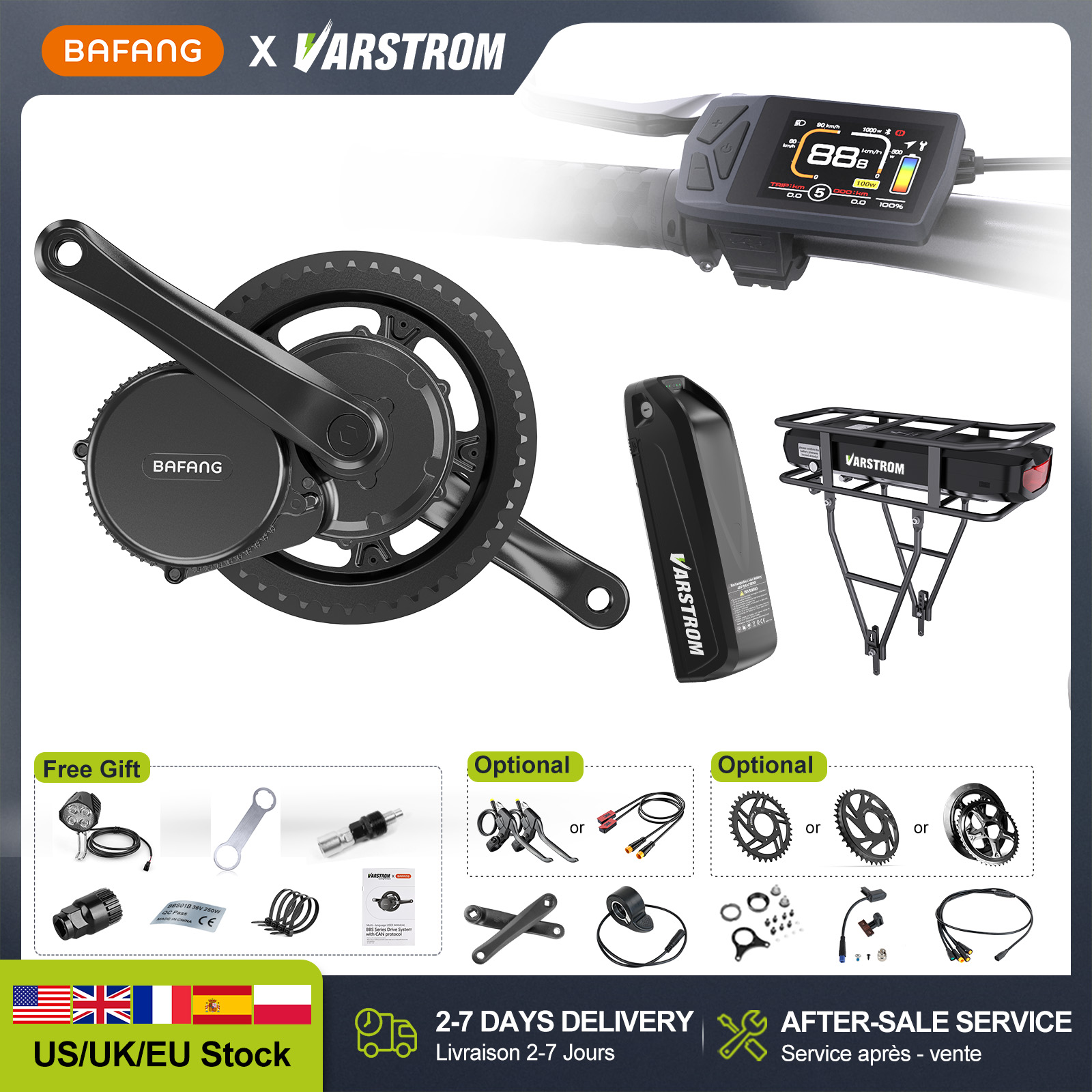 [شحن مباشر من الولايات المتحدة - مراجعة Mid Drive Conversion Kit 1000W وسعره