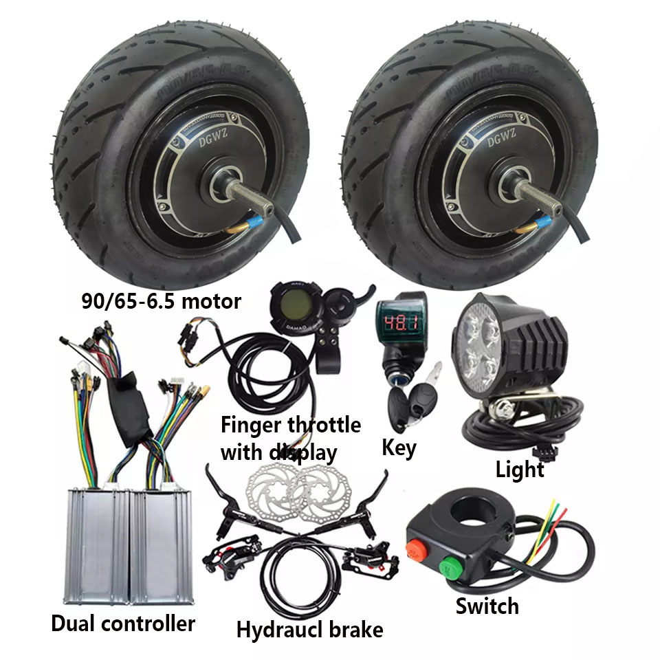 طقم تحويل الدراجة الإلكترونية - مراجعة Dual Motor Ebike Kit 2000W وسعره