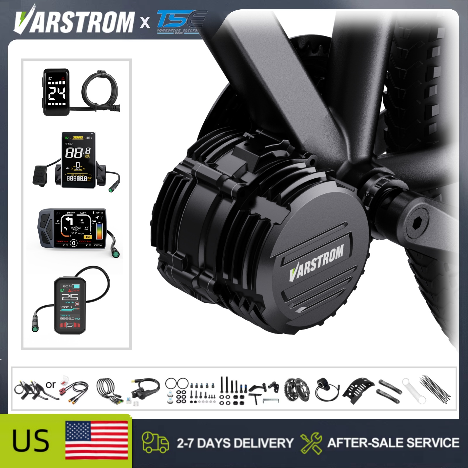 [متوفر في المخزون بالولايات ال - مراجعة Mid Drive Conversion Kit 1000W وسعره