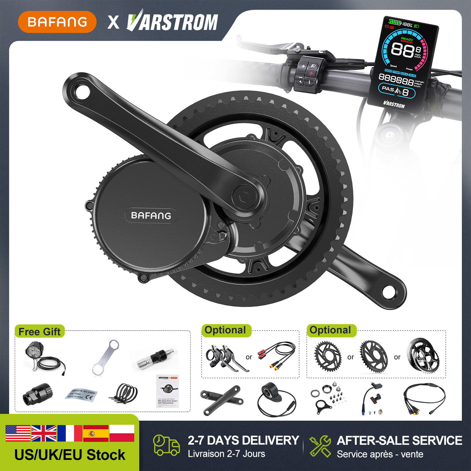 [مخزون أمريكي] محرك BAFANG 48V - مراجعة Mid Drive Conversion Kit 1000W وسعره