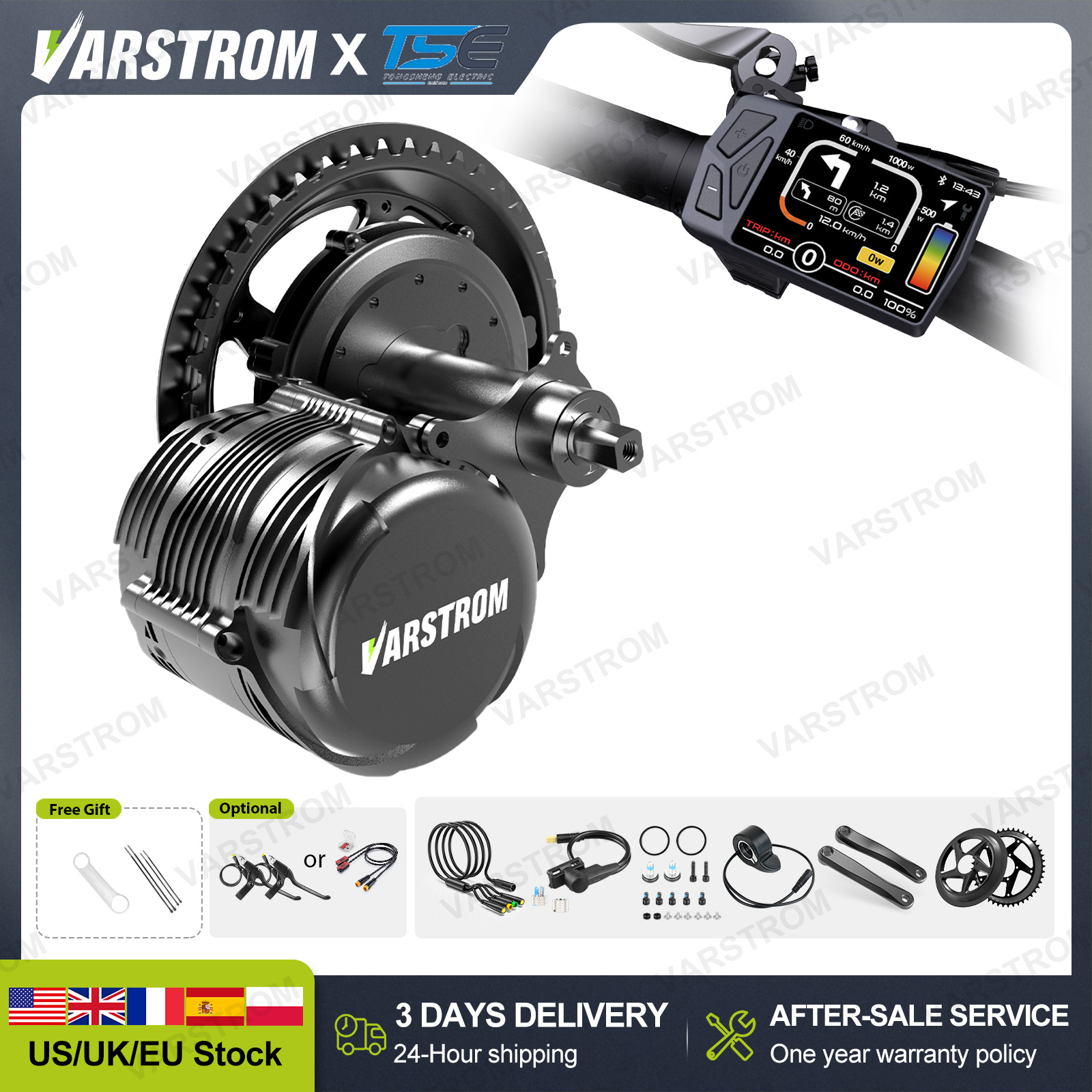 [توصيل سريع خلال 3 أيام في الو - مراجعة Mid Drive Conversion Kit 1000W وسعره